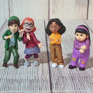 Turning Red Figures Characters Toys Lot of 4 Mirian Meilin Abby Priya 3" 2022